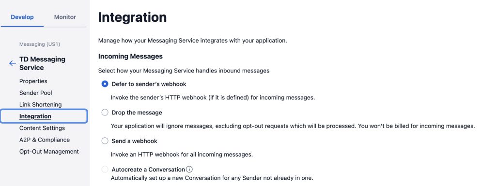 Configure Messaging Service